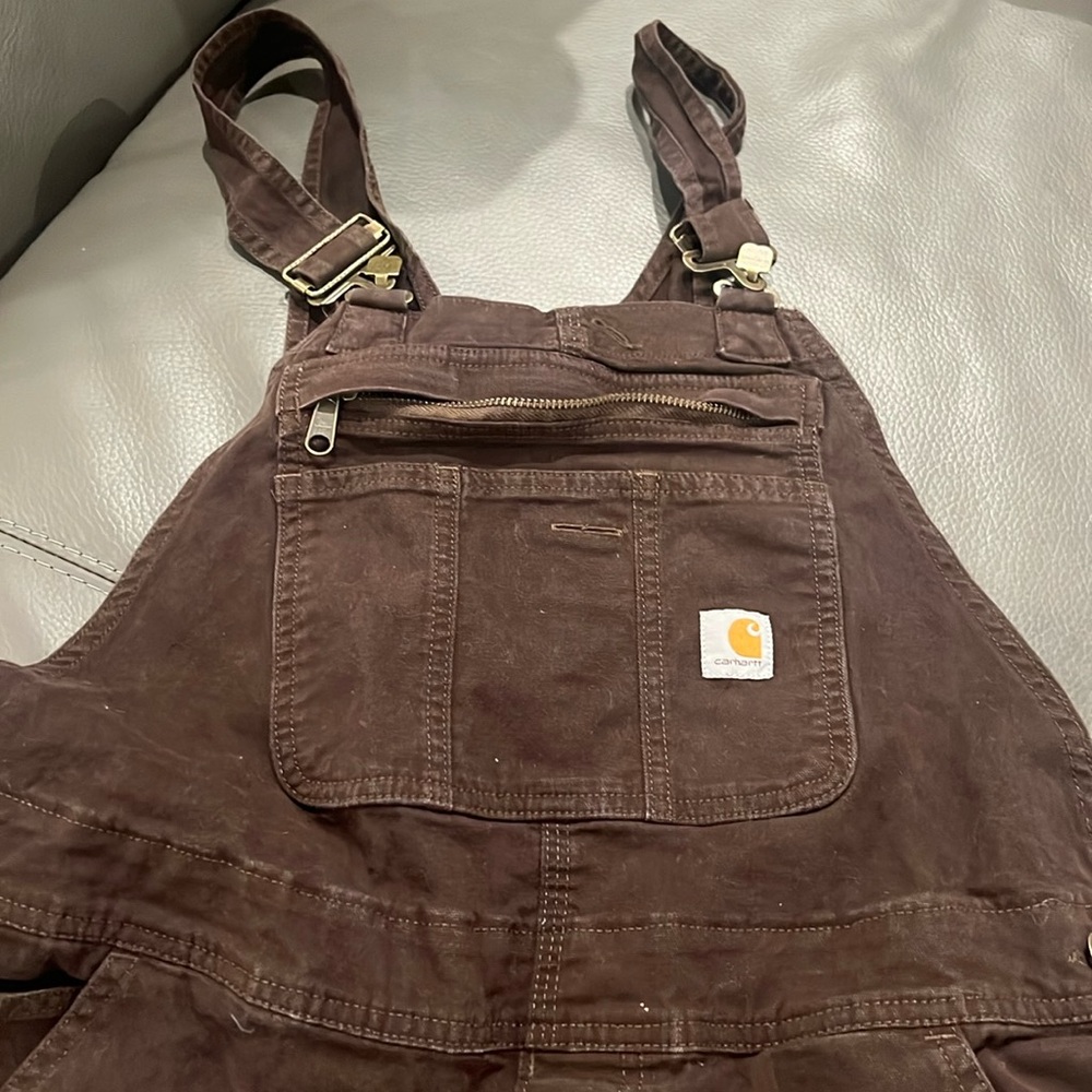 Brown Carhartt Overalls.